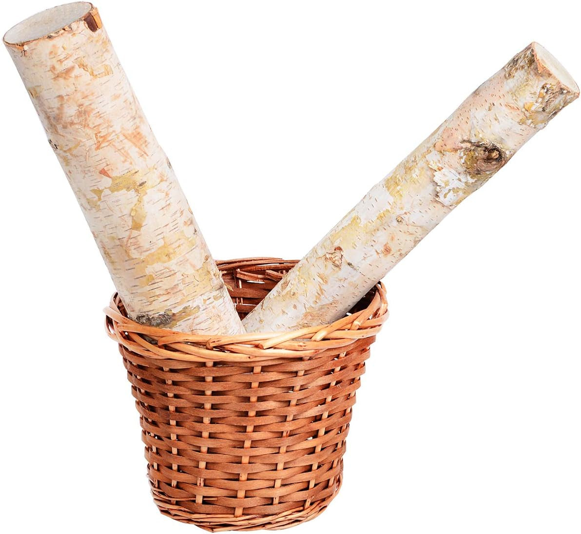 6 Pack Large Birch Logs for Fireplace Unfinished Wood Crafts DIY Home Decorative Burning(Logs:2.4"-3.1" Dia. X 16" Long)