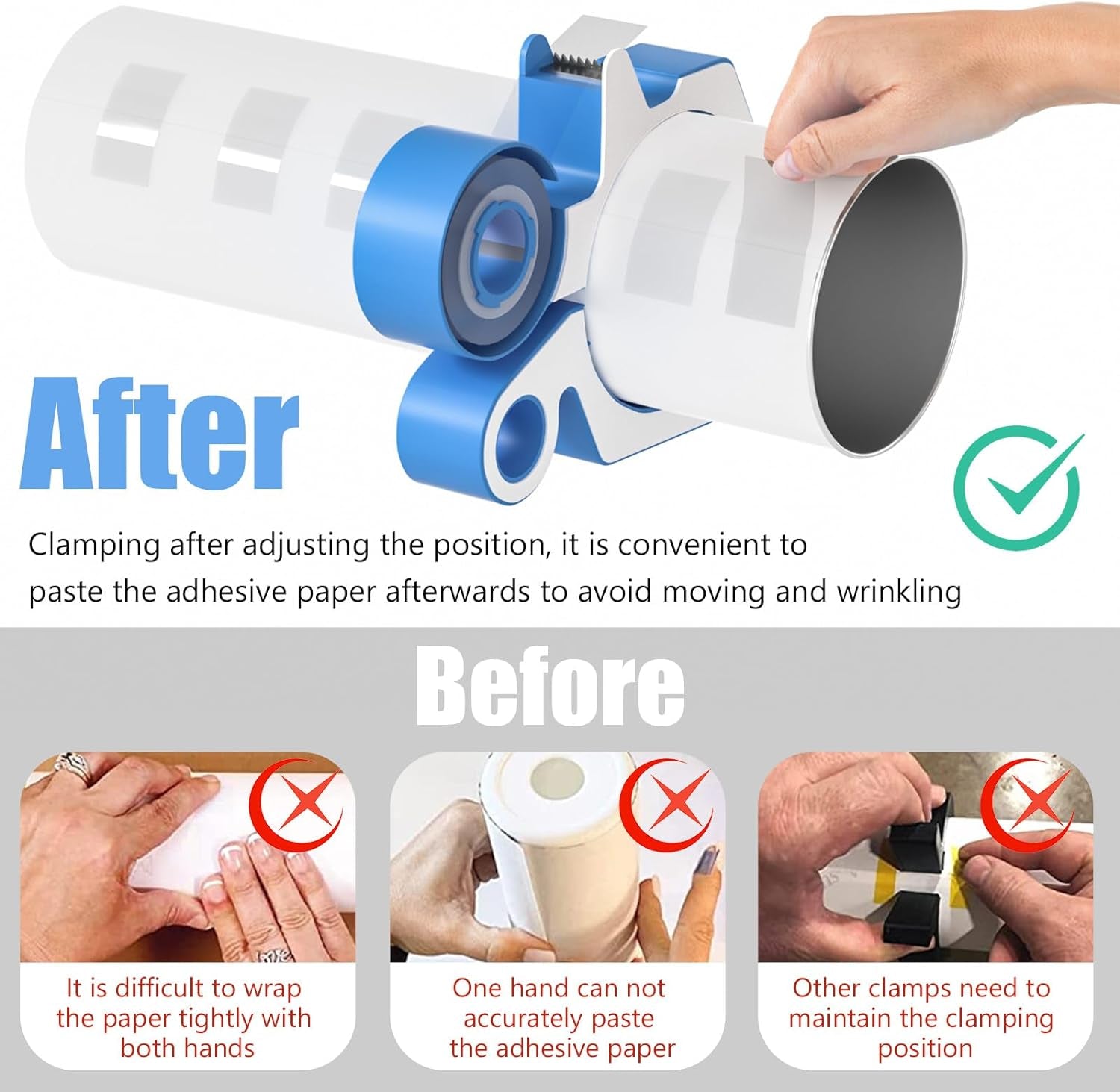 Sublimation Tumblers Pinch 20 Oz, with Heat Tape Dispenser, Pinch Tumbler Clamp Grip Tool, Supplies for Sublimation Paper & Tumblers with 2 Rolls Sublimation Blanks Thermal Tape (Blue)