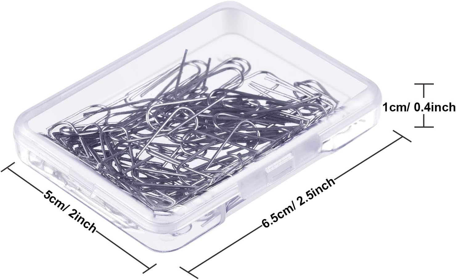 200 Pieces High Temperature Nichrome Wire Jump Rings, 21 Gauge with a Plastic Storage Box, U Hanger Hooks for Hobbyists DIY Pendant, Ceramic Ornaments, Fusing in Glass