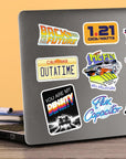 Back to the Future 50Ct Vinyl Large Deluxe Stickers Variety Pack - Laptop, Water Bottle, Scrapbooking, Tablet, Skateboard, Indoor/Outdoor - Set of 50