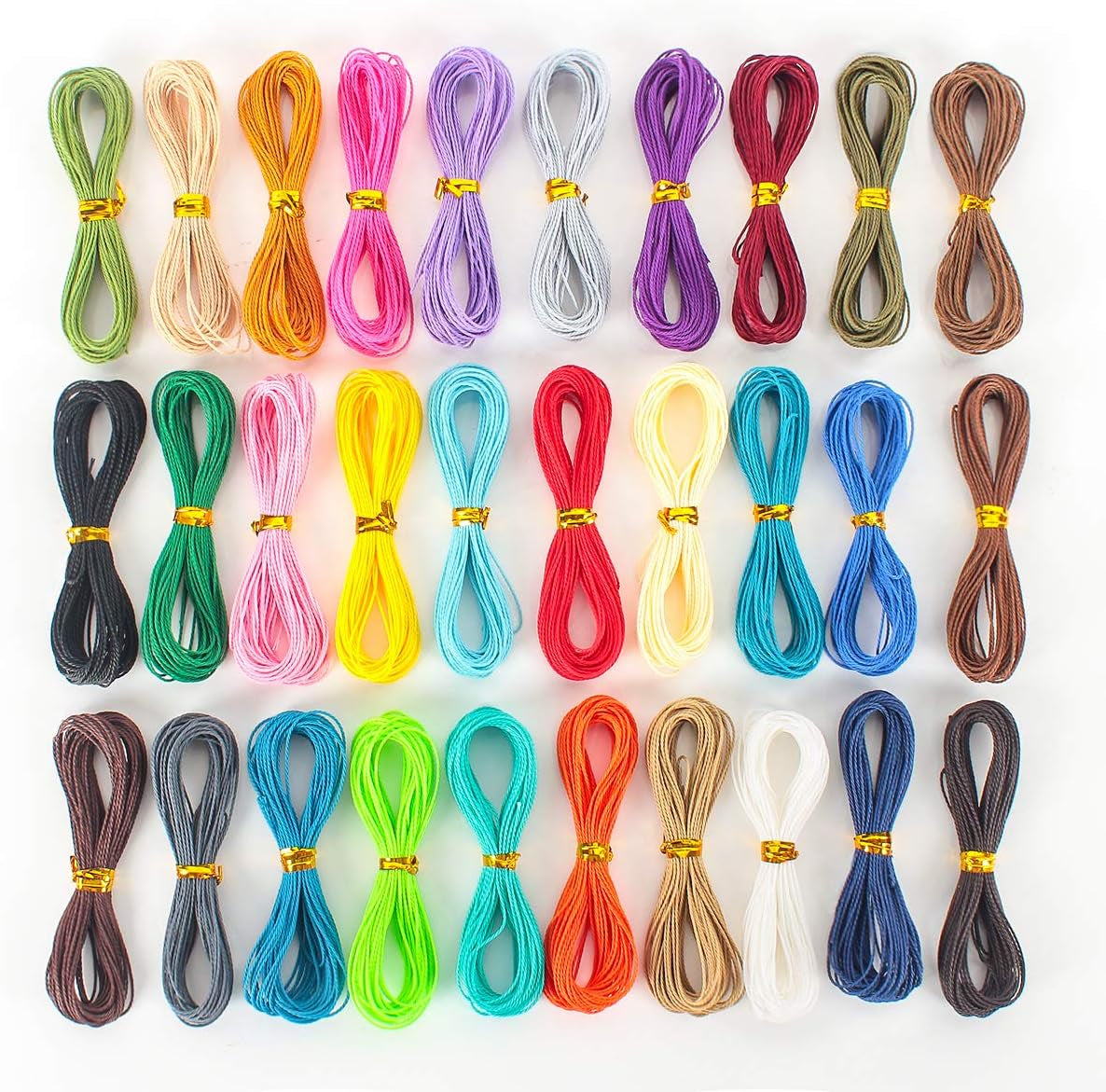 Waxed Thread 30 Colors 1Mm 328 Yards Wax Cotton String Waxed Polyester Cord for Bracelets Necklace Jewelry Making Friendship Bracelet
