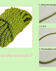 U Pick 10Yds 5Mm Decorative Twisted Satin Polyester Twine Cord Rope String Thread Shiny Cord Choker Thread (07:Yellow)