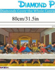 the Last Supper Diamond Painting Kits for Adults, Large Size 15.8"X31.5" Full Drill Diamond Arts Painting by Number Kits for Adults, DIY Painting Diamond Dot Arts Crafts for Home Wall Decor