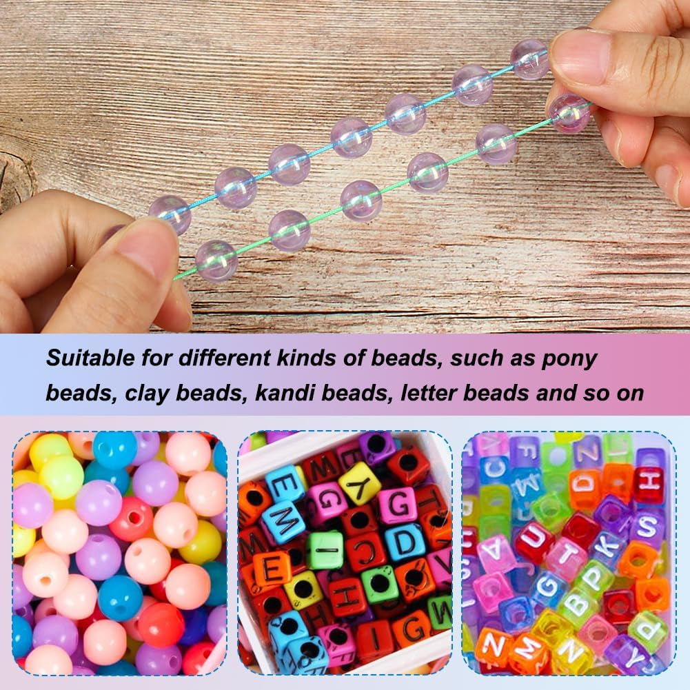 1Mm Elastic String for Bracelets, 328 Feet Rainbow Stretchy Bracelet String Elastic Beading Cord for Bracelets, Necklaces, Jewelry Making, Pony Beads and Crafts