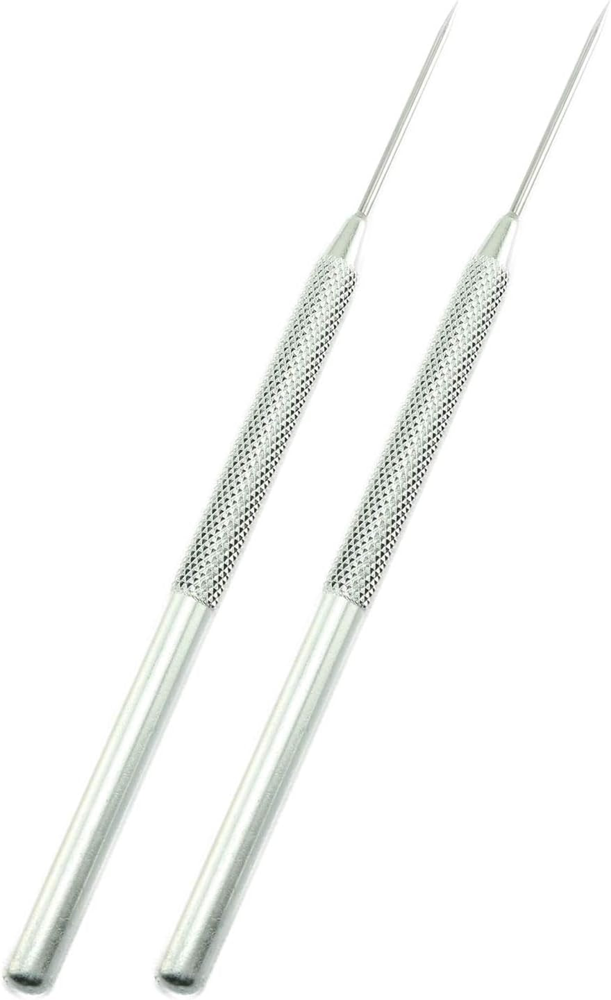 Clay Needle Tool 2PCS Stainless Steel Professional Pin Needle Detail Tool for Ceramic Polymer Clay Sculpture