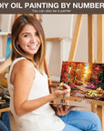 Paint by Numbers Kit for Adults Kids - Crafts DIY Paint by Numbers Kits for Beginners - Color by Numbers Pack on Canvas Painting Kit - Acrylic Paint on Mountains Lake