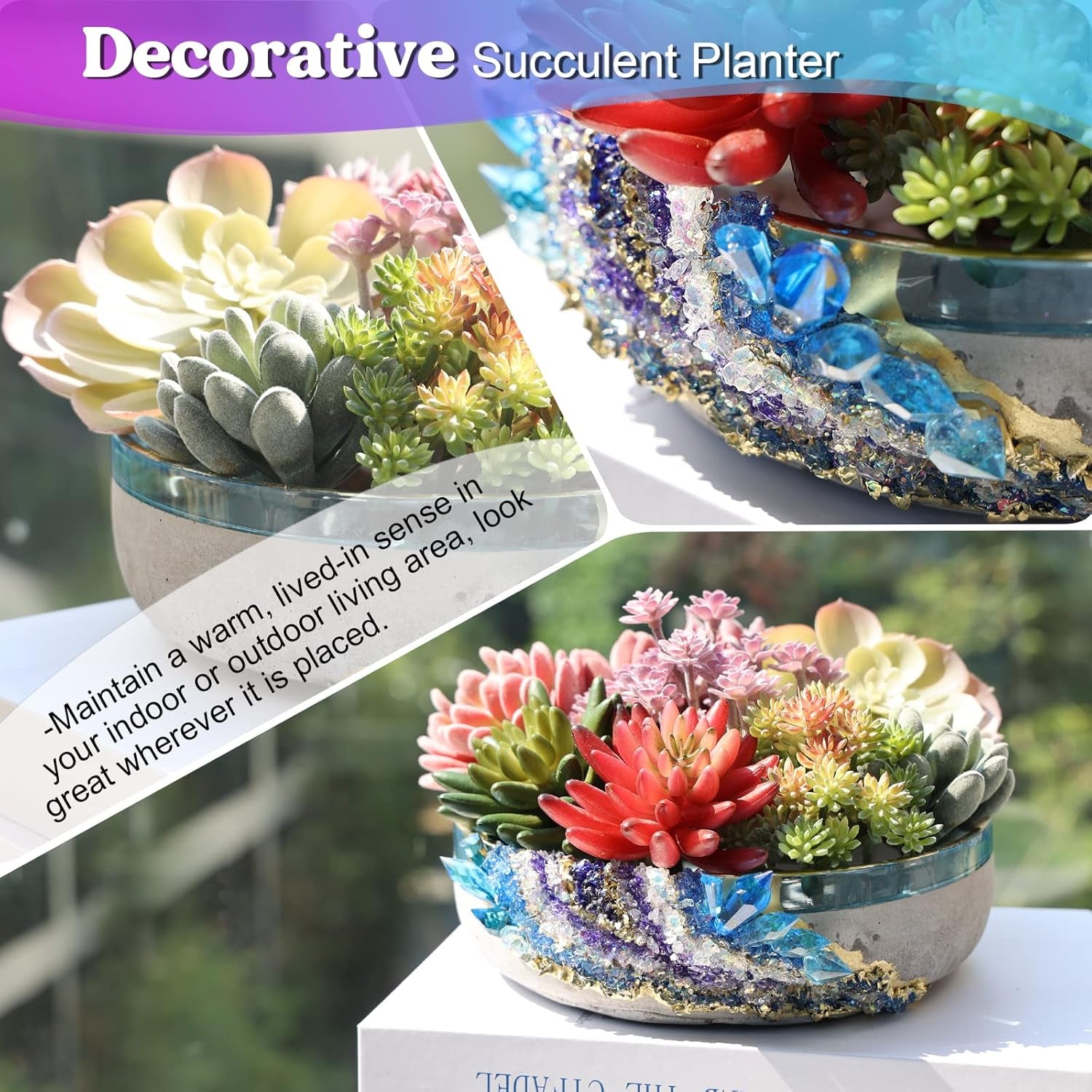 Large Epoxy Molds, 8'' for Succulent Pot, round Silicone Molds for Casting Resin, Plaster, Concrete Cement, DIY Jewelry, Makeup Storage Container, Flower Plant Pots