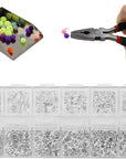 Bead Board for Jewelry Making Bead Tray Beading Supplies Flocked Design Necklace Maker Bracelet Making Trays Measurement Board Handmade DIY Craft Tools Kit with Jewelry Pliers