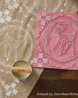 Block Printing Baren - Comfortable Wooden Handle, Made in the USA - 4 Inches
