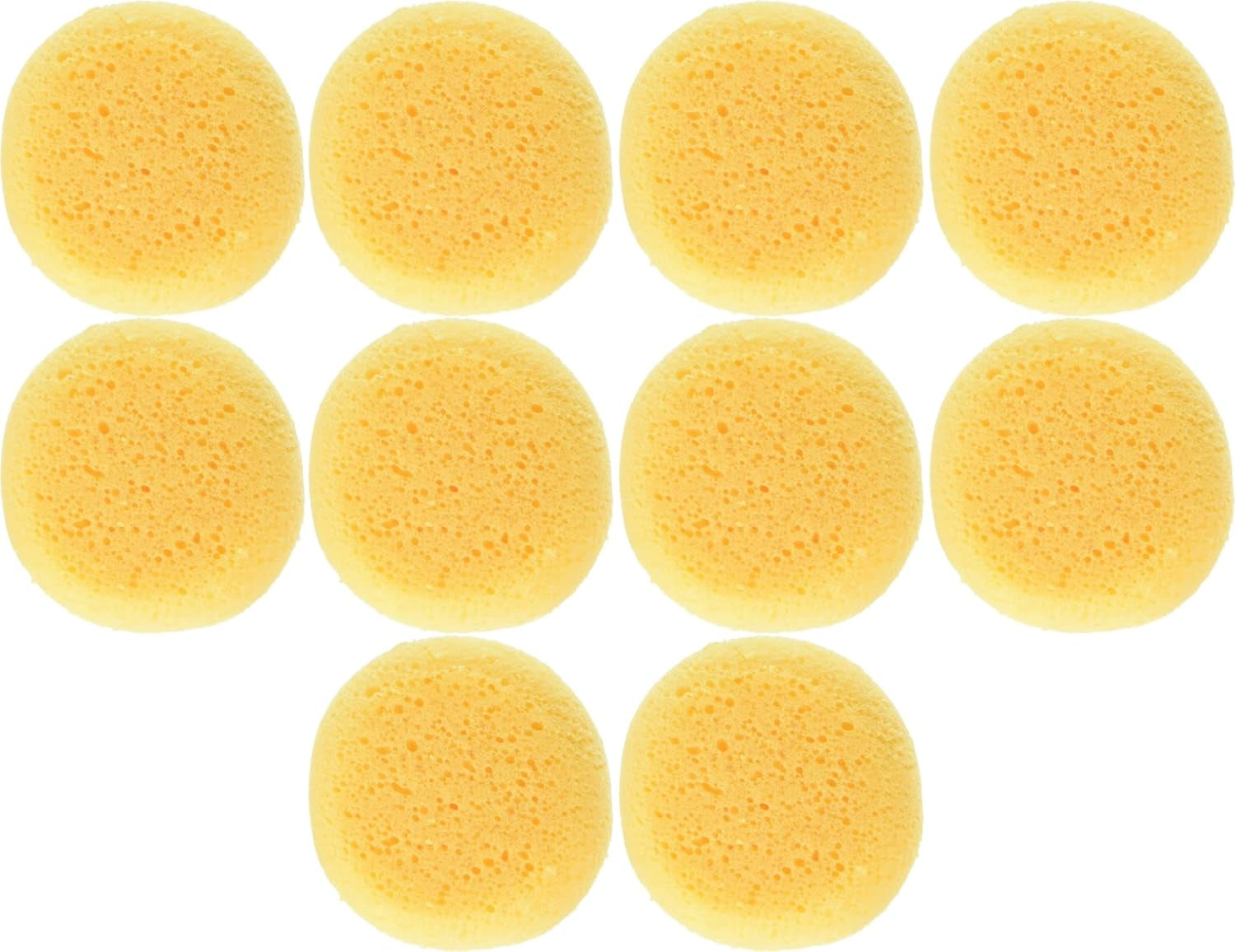 ® 10 Pack of 3-1/2 Inch round Synthetic Silk Sponges for Painting, Crafts, Ceramics, Household Use & More! Pack of 10 Sponges
