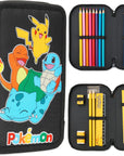 Pencil Case for Boys, Pikachu Filled Pencil Case Stationery Set