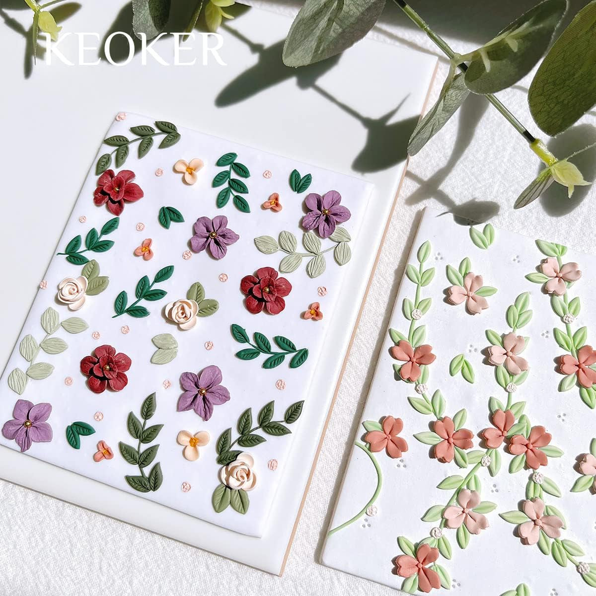 Mini Polymer Clay Cutters - 15 Shapes Mini Flower Polymer Clay Cutters for Earrings Making, Leaf Clay Earring Cutter Set, Clay Cutters for Polymer Clay Jewelry