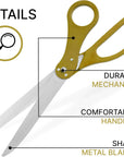 25" Gold Scissors for Grand Opening – Large Heavy Duty Scissors 25 Inch Giant Scissors for Ribbon Cutting Ceremony Gold Giants Ribbon Cutting Scissors for Special Events Inaugurations and Ceremonies