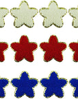 12 PCS Star Patches Patriotic Patch Chenille Patches Embroidered Iron on Patch for 4Th of July Clothes Decor