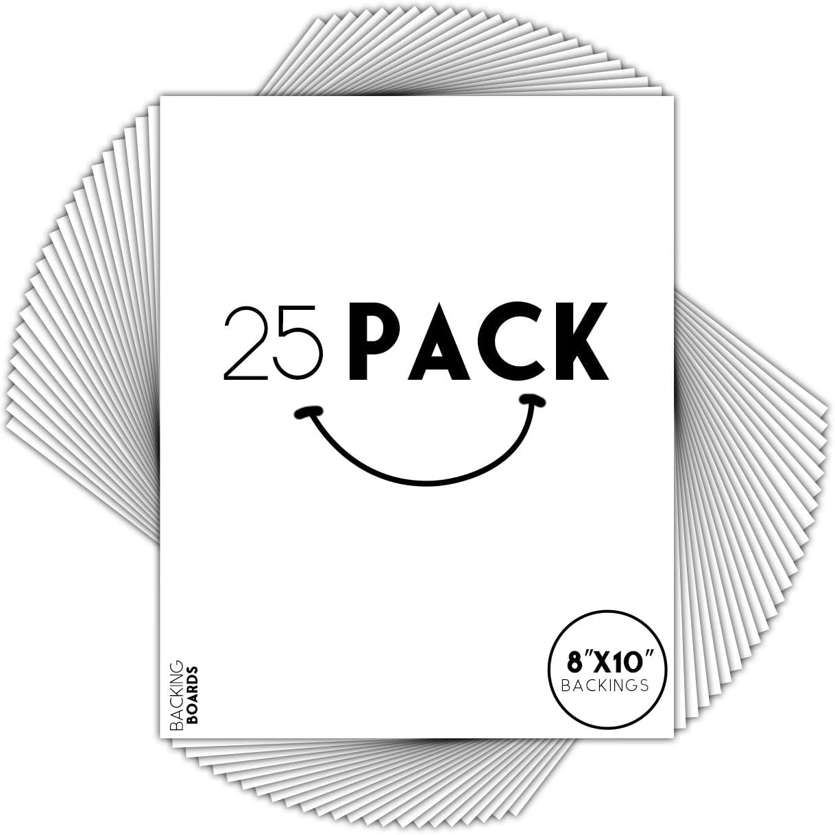 , Pack of 25, 8X10 Backerboards for Framing. Pack Contains 25 Backing Boards