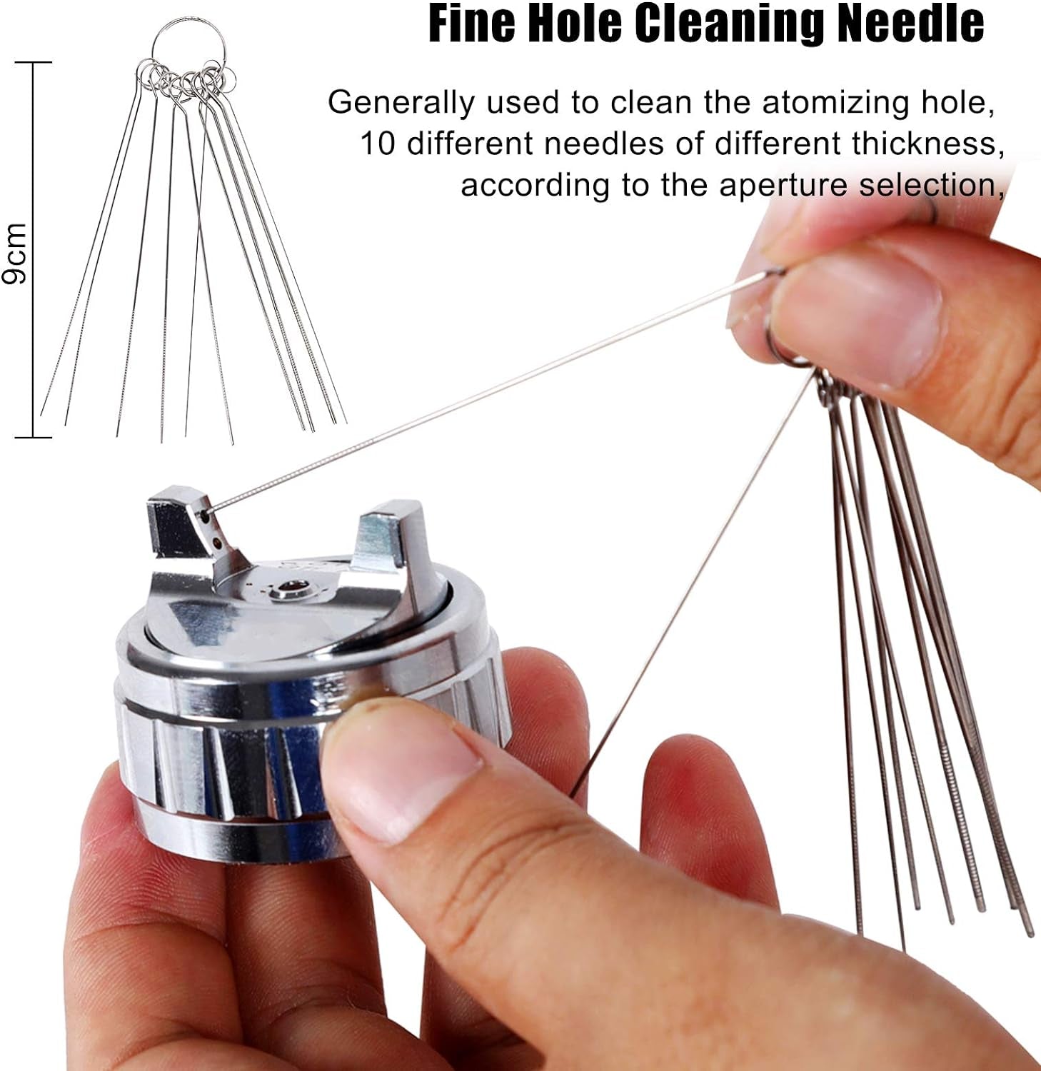 17Pcs Multi-Purpose Spray Gun Cleaning Kit,Nylon Brushes Paint Gun Cleaning Kit Mini Brushes & Needles for Clean Airbrush Nozzles Spray Guns Tattoo Equipment(17Pcs)