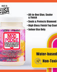 Top Coat, Premium All-In-One Glue, Sealer, and Finish Perfect for Preserving Diamond Puzzle Arts and Crafts Projects, CS27590, Clear