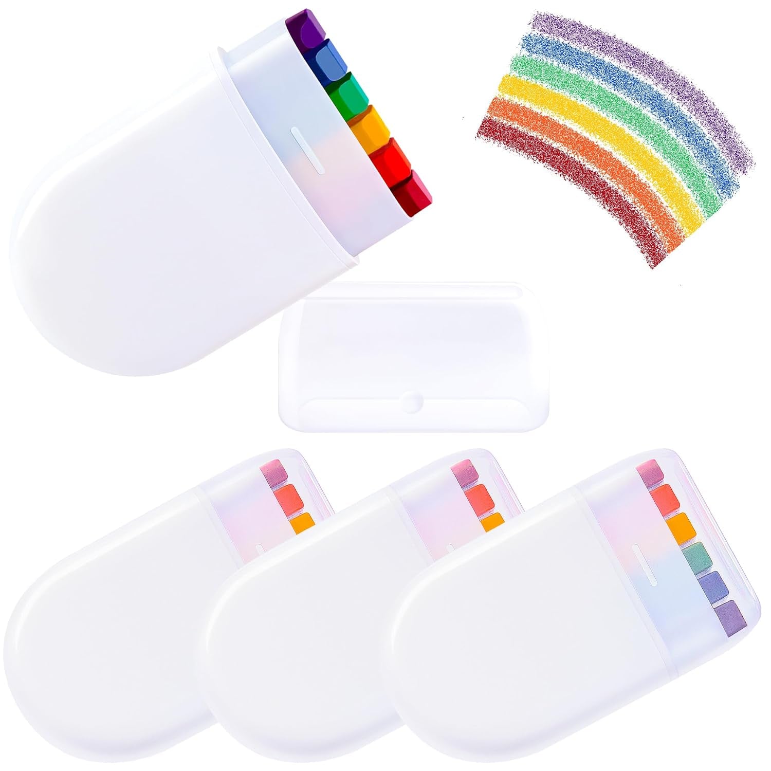 4 Pcs Rainbow Face Body Paint-Gay Pride Day Flag Face Paint-Lgbt Rainbow Stripe Crayon for Gays Pride Day,Lgbtq Community Celebrations Party