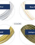 Carbon Steel Memory Wire, Round, Oval Bracelet, Antique Brass, 0.35 Oz, 23 Coils