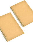 Spiral Sketch Book Large Notebook（Built-In Drawing Board） Kraft Cover Blank Sketch Pad Wirebound Sketching for Drawing Painting 8.5X11-Inch (2 Pack) 200 Sheets, 100 Sheets, 200Pages Each
