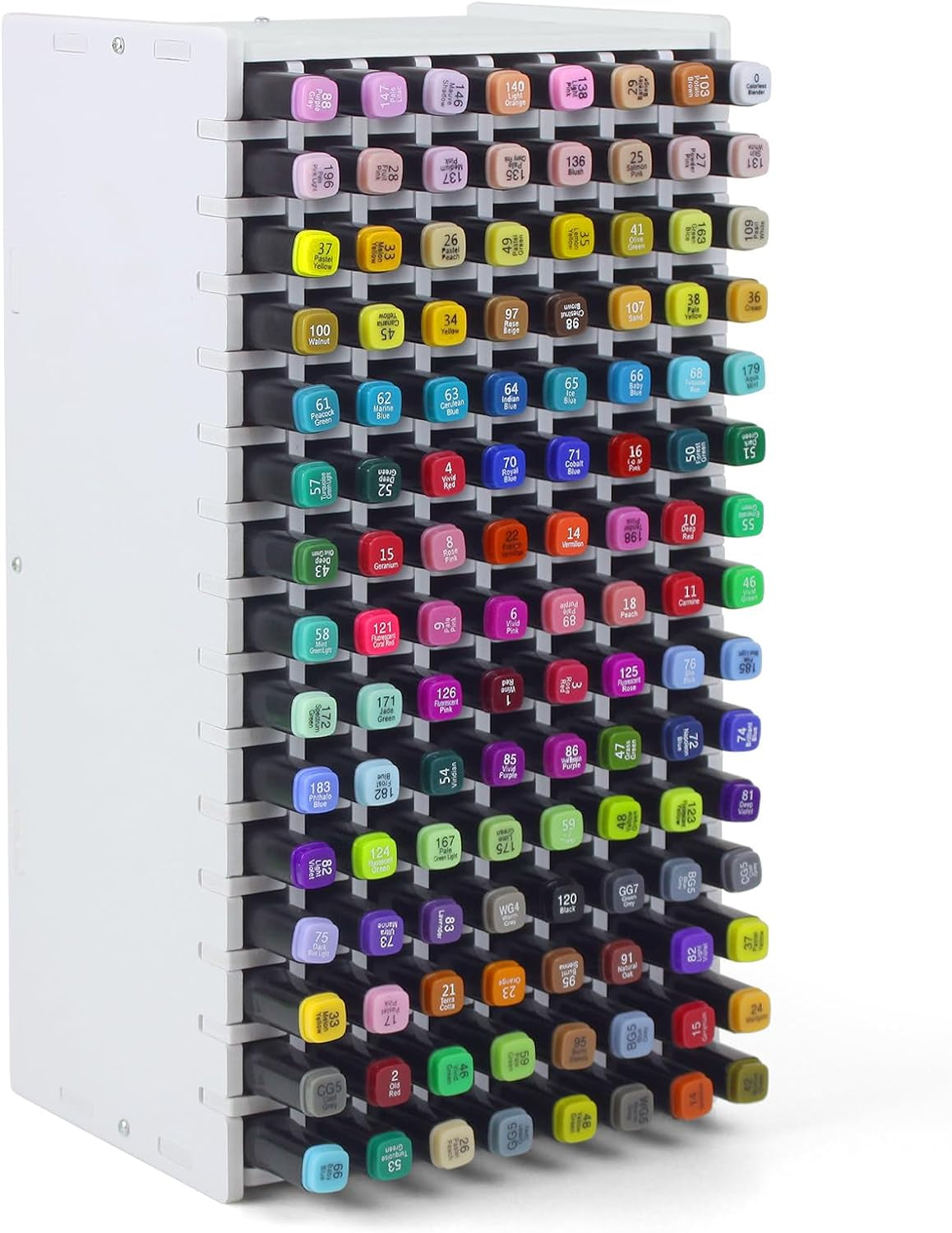 Marker Storage Organizer, Marker Holder Organizer for 120 Markers, Marker Organizer for Desk, Art Marker Storage Rack to Storing Markers, Colored Pens (120 Holes) (Pen Not Included)