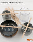 100Pcs Wooden Candle Wick Holders, Candle Wicks Centering Device, Candle Wick Bars, Wick Holders for Large & Multiwick Candles.
