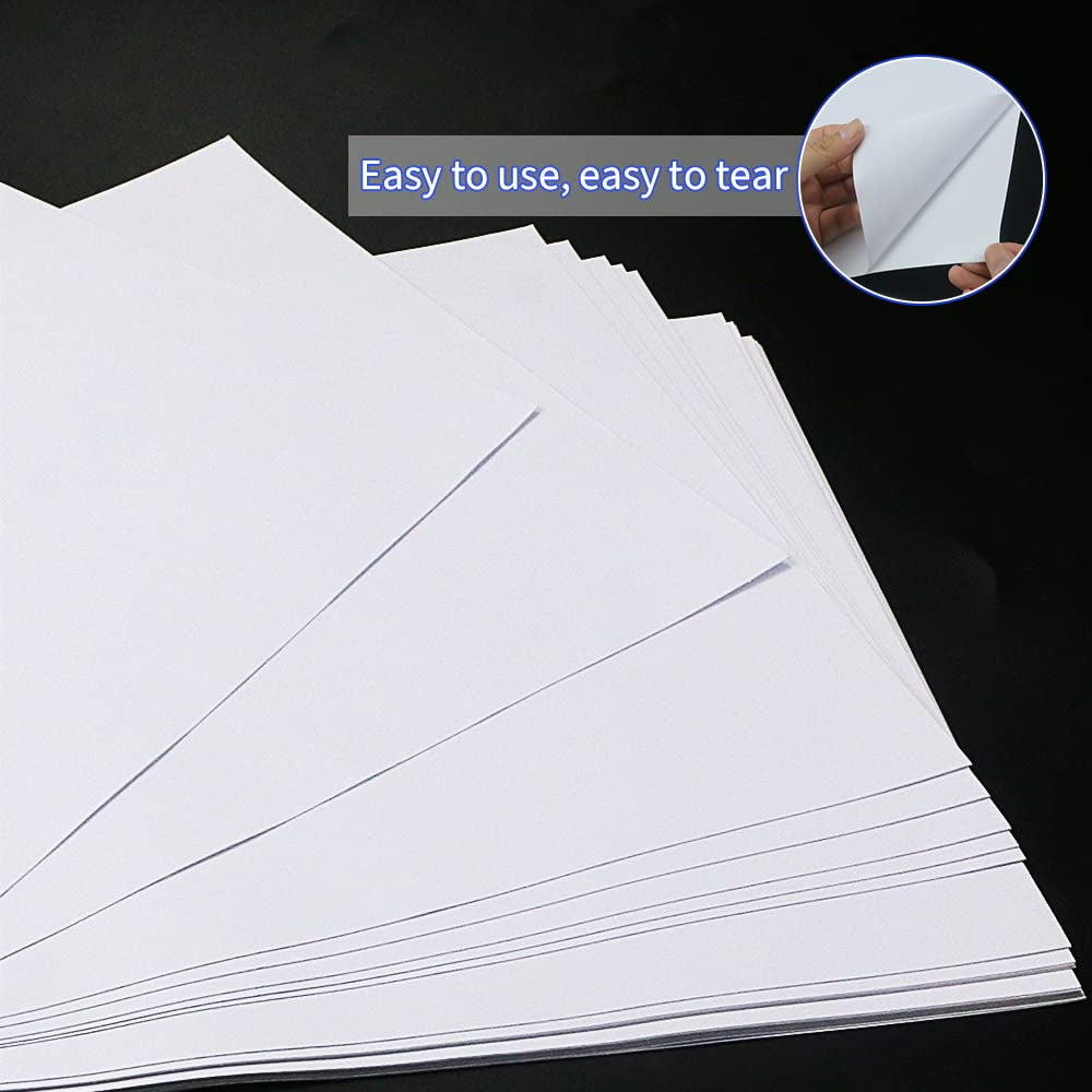 A4 Size 8.3X11.5 Inch Clear Double Sided Adhesive Tape Sheets, Super Strong Sticky Tape, DIY Art, Craft, Home Decorative Tape with White Liner (20)