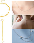 Gold Necklace Extender,925 Sterling Silver Durable Chain Extenders,Necklace Bracelet Anklet Jewelry Extension for Women (1 2 3 Inch)