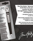 Tim Holtz Craft Pick Poker - Retractable Punch Tool for Paper Crafting, Scrapbooking, Die Cuts, and Art Supplies - Adjustable Fine Point Tip