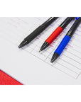 Optima Blue Oil-Gel Ink Retractable Pen w/ Grip (3/Pack)