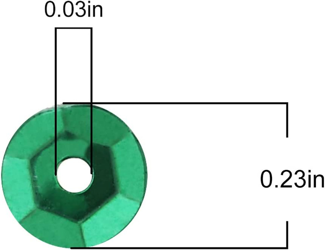 Cup Sequins Bagged Iridescent Spangles Craft Mixed 15 Colors 6Mm 7500Pcs Rainbow Sequin Bulk Assorted for DIY Arts Crafts Making by