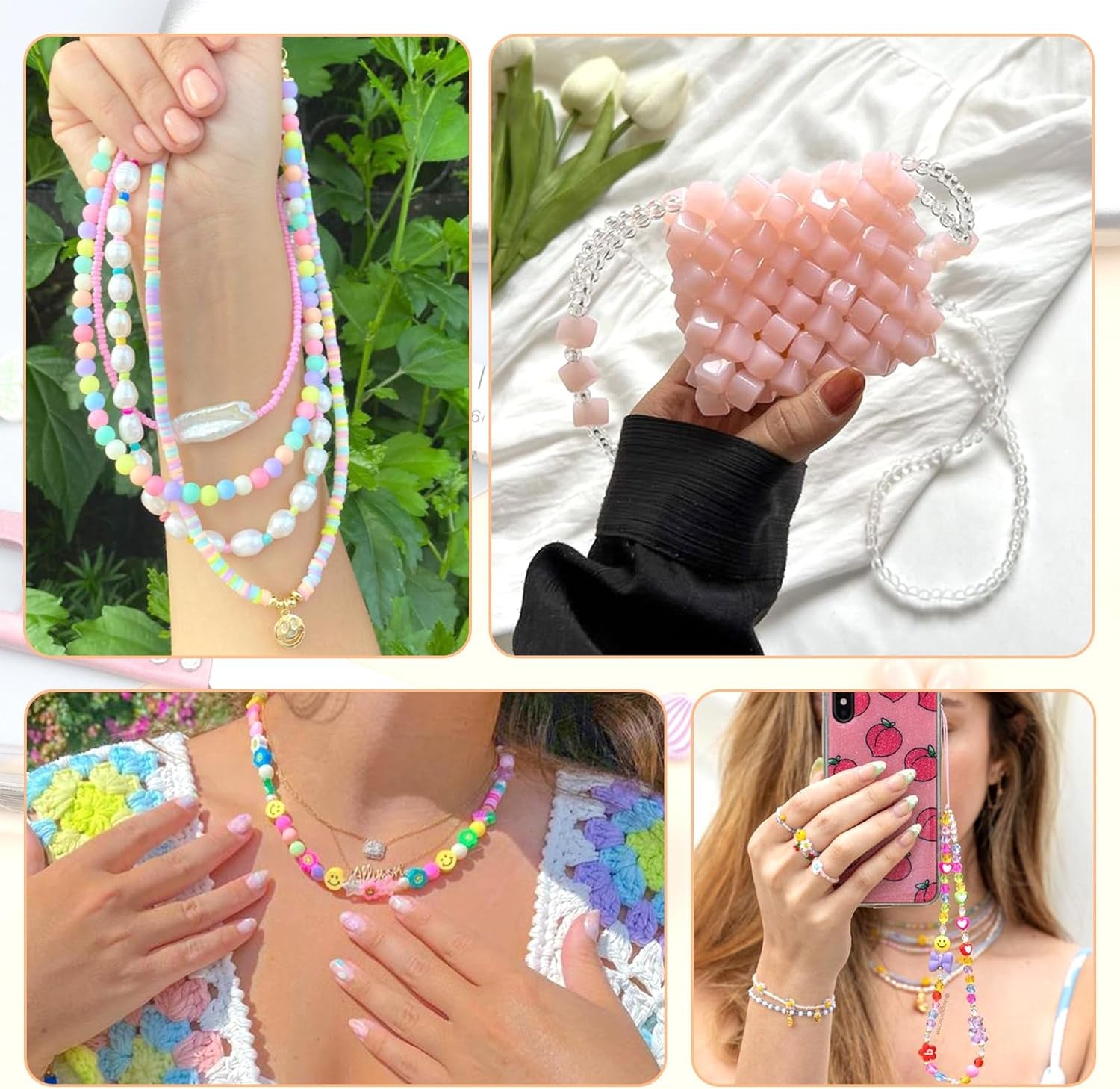 21 Pieces Beading Needles Set, 6 Sizes Seed Beads Needles Big Eye Beading Needles Collapsible Beading Needles Set for Jewelry Making