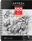 Sketch Book 2-Pack, 9X12 Inches, 200 Sheets, 100 Sheets Each Drawing Book, 68 Lb, 100Gsm Paper, Spiral Bound Artist Sketch Pad, Durable Acid Free Drawing Pad, for Adults and Teens, Bright White
