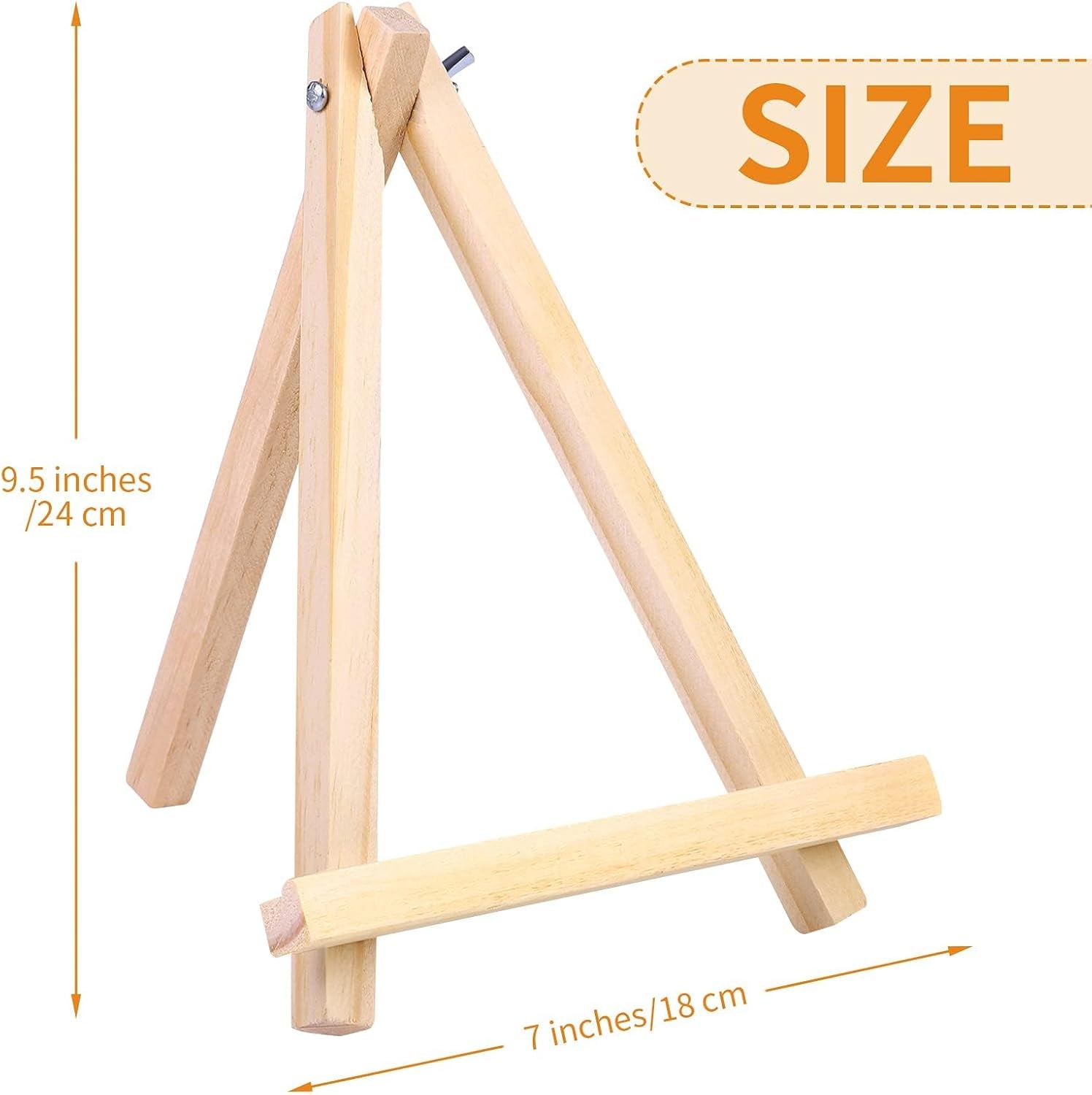 12 Pack Table Top Easels for Painting, 9.5 Inch Painting Easel Natural Wooden Canvas Stand Foldable A-Shaped Frame Wood Display Canvases Easels Set for Adults Artist Students