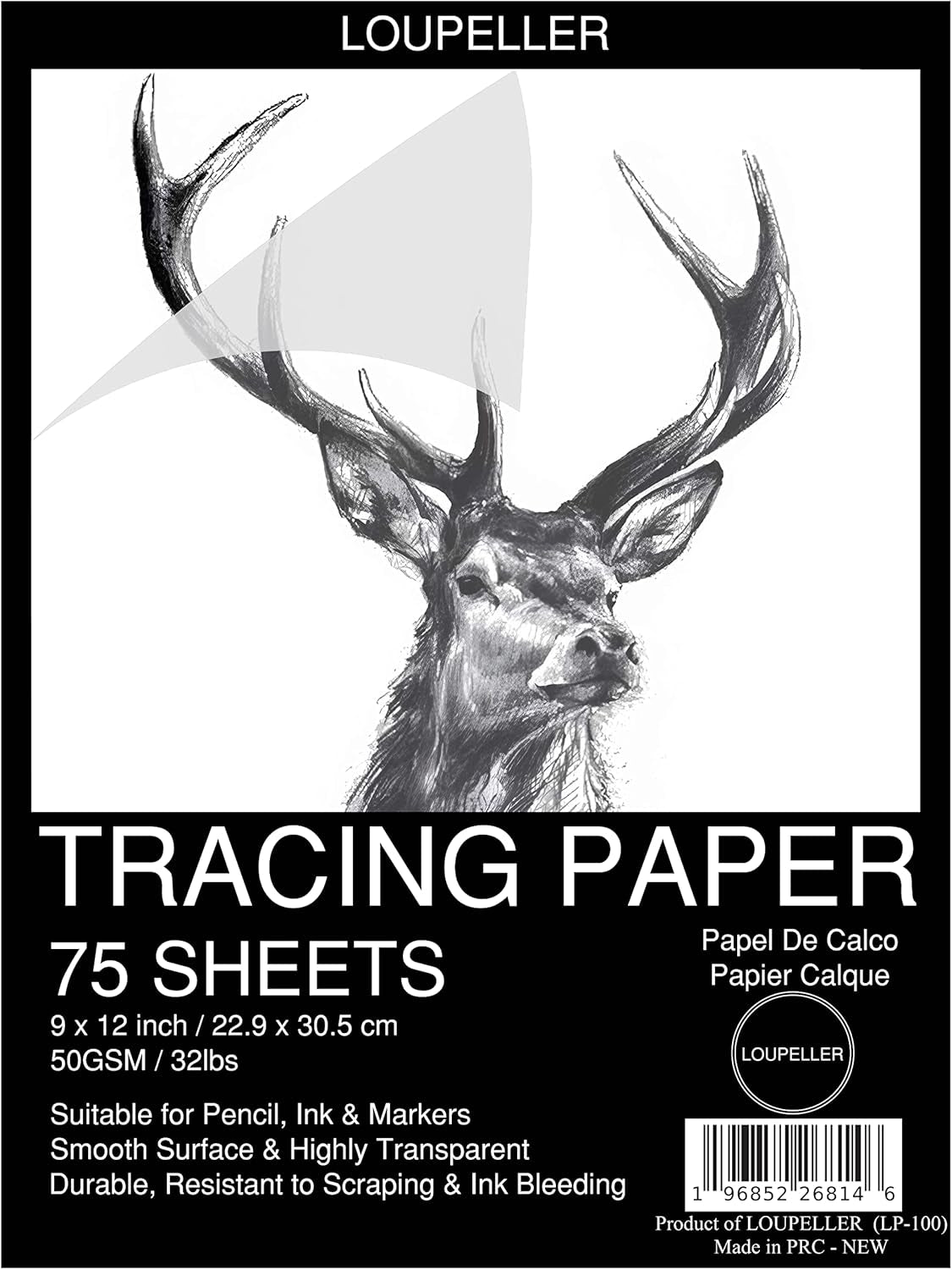 Tracing Paper for Drawing 9”X12&quot; - 100 Sheets of Tracing Paper Pad, 50Gsm Artistic Tracing Paper for Kids, Transparent Paper for Trace Images, Sketch, Drawing by