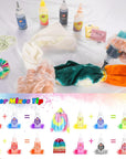 DIY Tie Dye Kit,  26 Colors Fabric Dye Art Set with Rubber Bands, Gloves, Spoon, Funnel, Apron, and Table Covers-Great for Craft Arts Fabric Textile Party Handmade Project.