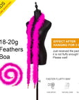 Wanruida 2 Yards 20G Rose Fluffy Marabou Feather Boa for DIY Craft Sewing Trim Home Wedding Party Christmas Decoration