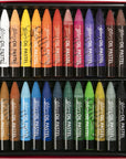 Water-Soluble Oil Pastel Set, 24 Vibrant Colors - Premium Blendable Art Sticks for Artists, Students, and Creatives - MAO-24