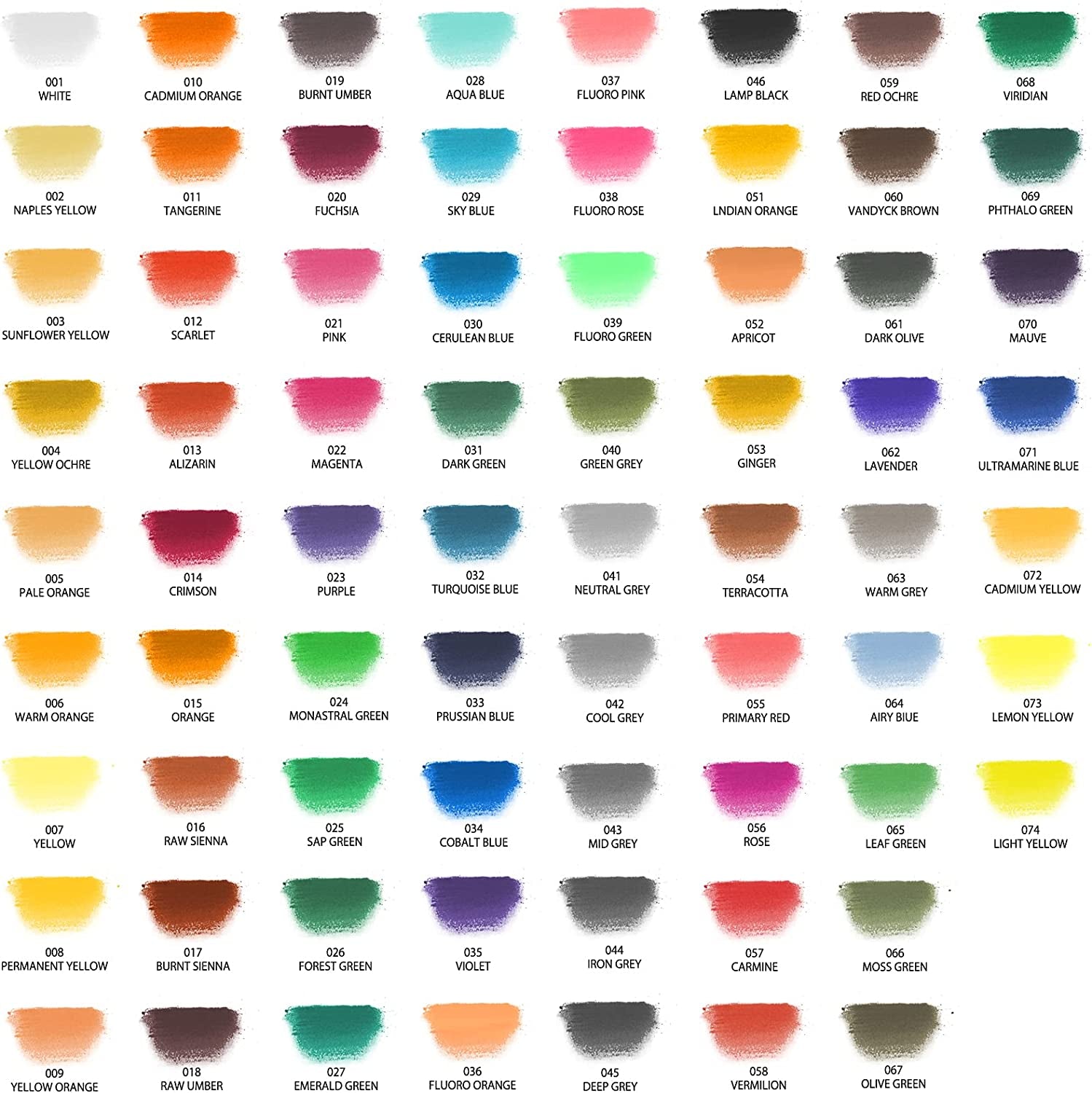 72Pcs Soft Pastels, 70 Colors Including 4 Fluorescent Colors, Extra Free Black &amp; White, Square Chalk for Drawing, Blending, Layering, Shading, Pastels Art Supplies