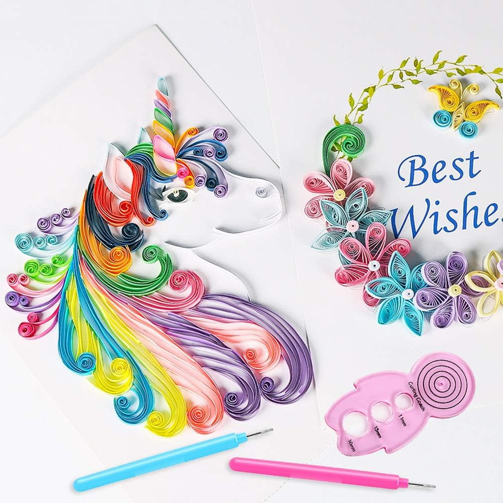 12 Pack Paper Quilling Tools Slotted Kit, Different Sizes Rolling Curling Quilling Needle Pen Paper Cardmaking Project Tools Set