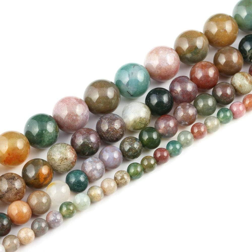 12Mm Natural Indian Agate Beads round Gemstone Loose Beads for Jewelry Making (31-33Pcs/Strand)