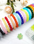 1200Pcs 8Mm Glass Beads for Bracelets Making, 24Colors Crystal Glass Beads Jewelry Making Kit, round Beads for DIY Bracelet Crafts