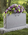 Floral Tombstone Hugger with Florafōm 2.6 Inch X 12 Inch X 17.3 Inch Green