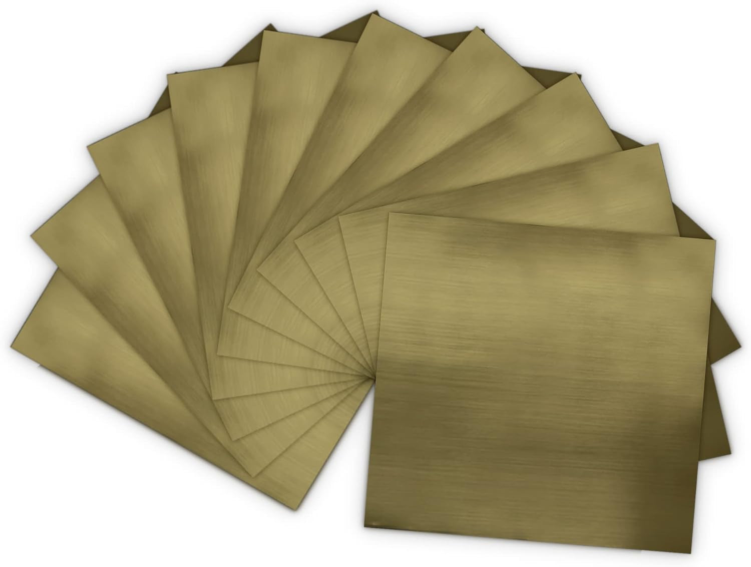 Brushed Gold Adhesive Backed Vinyl Sheets Used for Crafting (10 Pack)