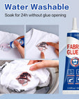 5 X 60ML Fabric Glue for Clothing Permanent Washable, Anti-Fray Check, Clear Liquid Stitch Fabric Adhesive, Super No-Sew Fusion Glue for All Patches, 24 Hours Dry and Waterproof