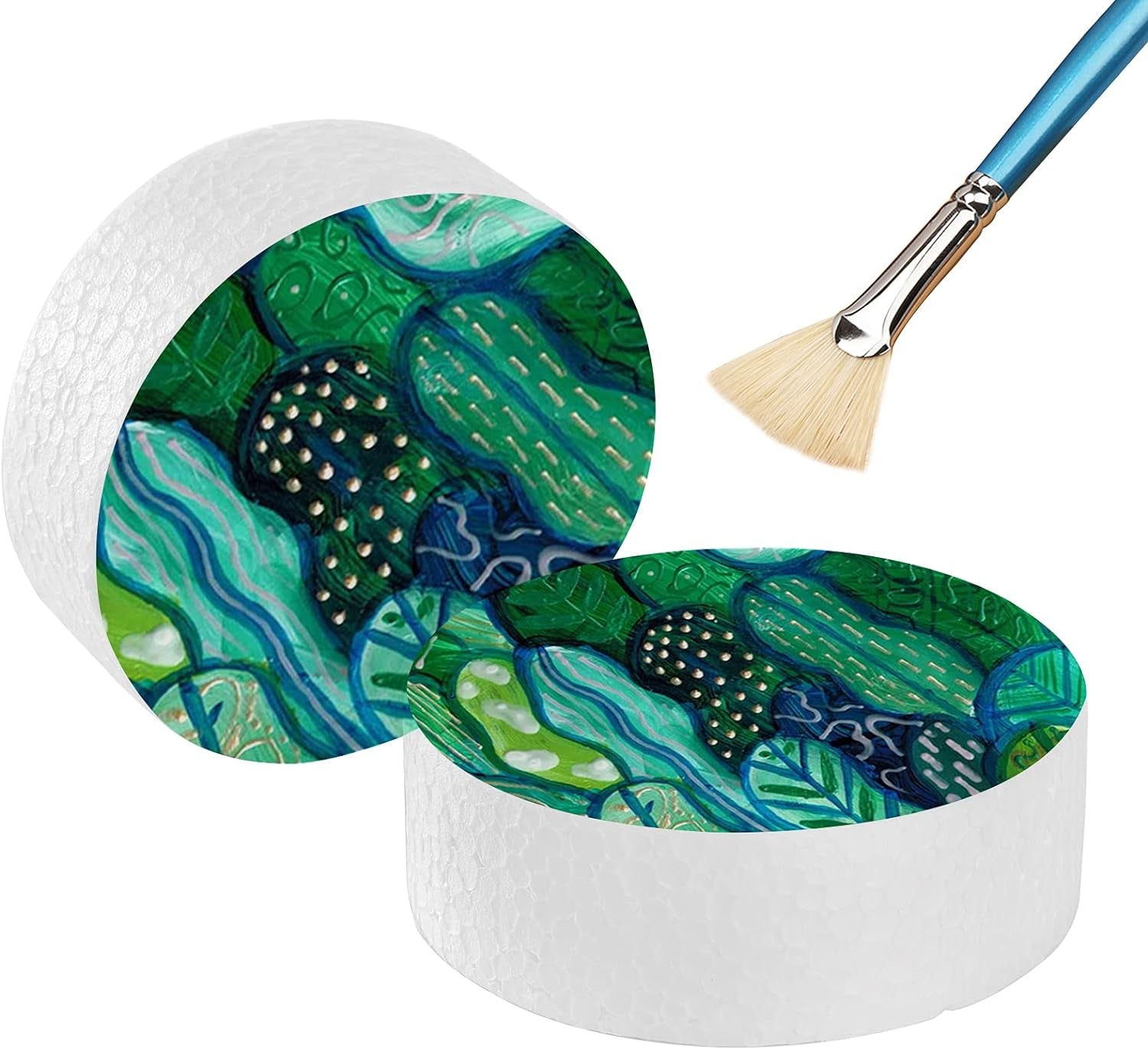 48 Pack Foam Circles for Crafts, 3 Inch Polystyrene Foam Discs, round Craft Foam for DIY Arts, Sculpture, Modeling, Kids Class, Floral Arrangement