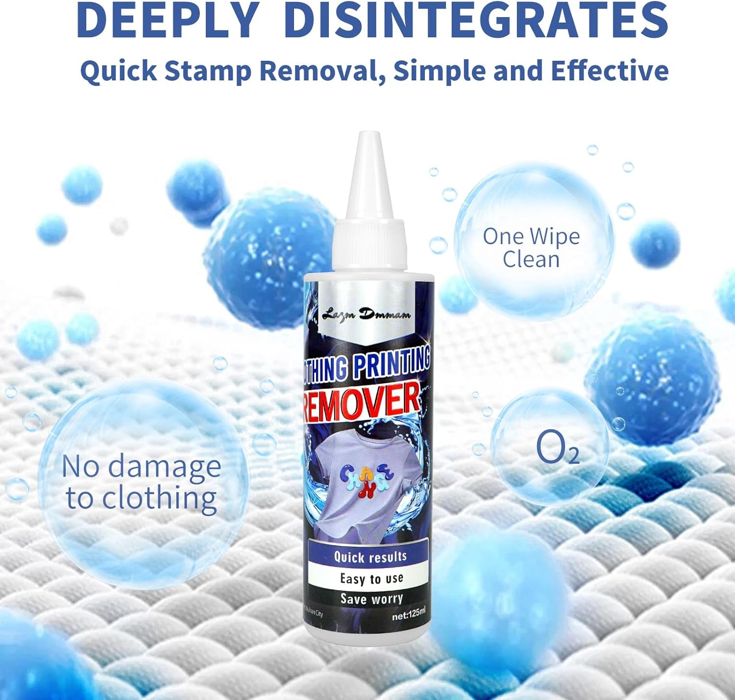 Heat Transfer Vinyl Remover for Fabrics, Rapid Remover Adhesive Remover, Powerful Residue Remover-125 ML