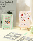 Splicing Rectangular Background Board Cutting Dies for Card Making Frame Background Die Cuts Carbon Steel Embossing Stencils Template for DIY Scrapbooking Album Craft Decor