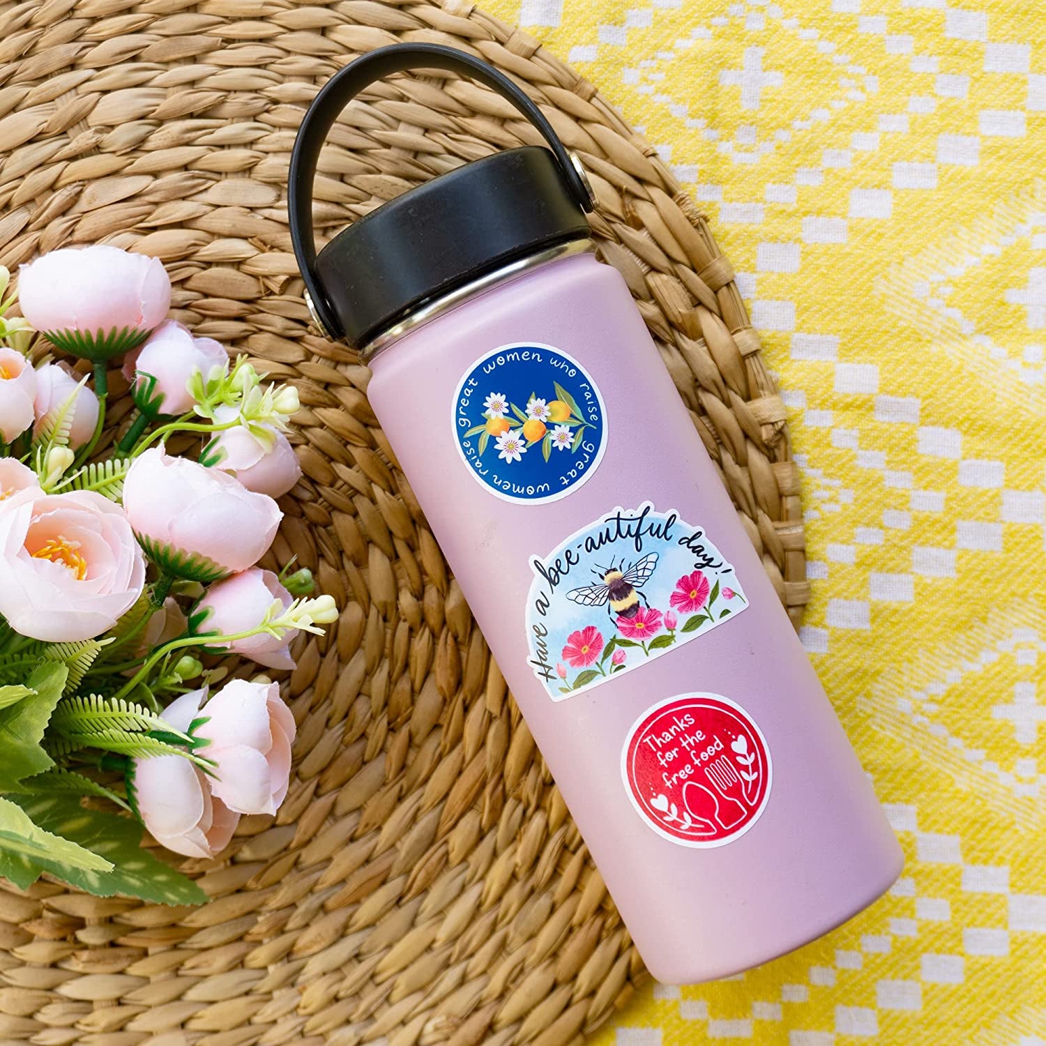 Heartfelt Mother'S Day Stickers (22 Pieces) - Floral Themed, Funny, Waterproof | Mom Stickers for Crafts, Scrapbooks, Water Bottles