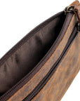 Leather Pencil Case Pouch 8" X 4" Handcrafted Leather Pen Case with Zipper - Elegant & Practical Brown Leather Pencil Pouch with Side Pouches - Pencil Pouch Leather